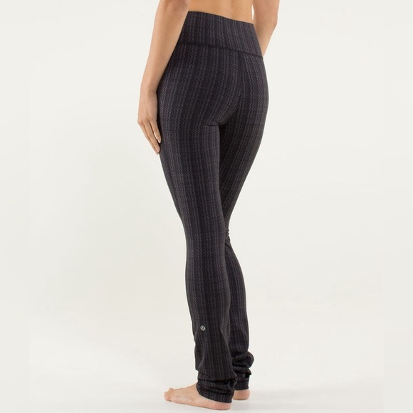 Lululemon Skinny Will Pant Ziggy Wee September Black Gray High Waist Leggings 2 - Picture 7 of 9